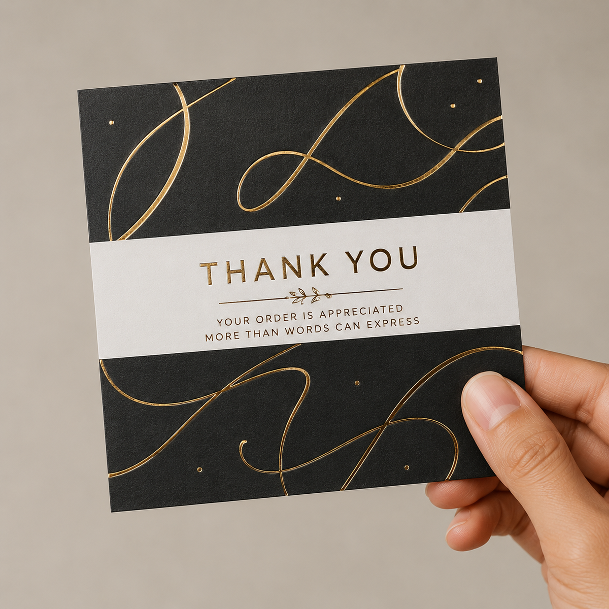 Gold foil printing finish