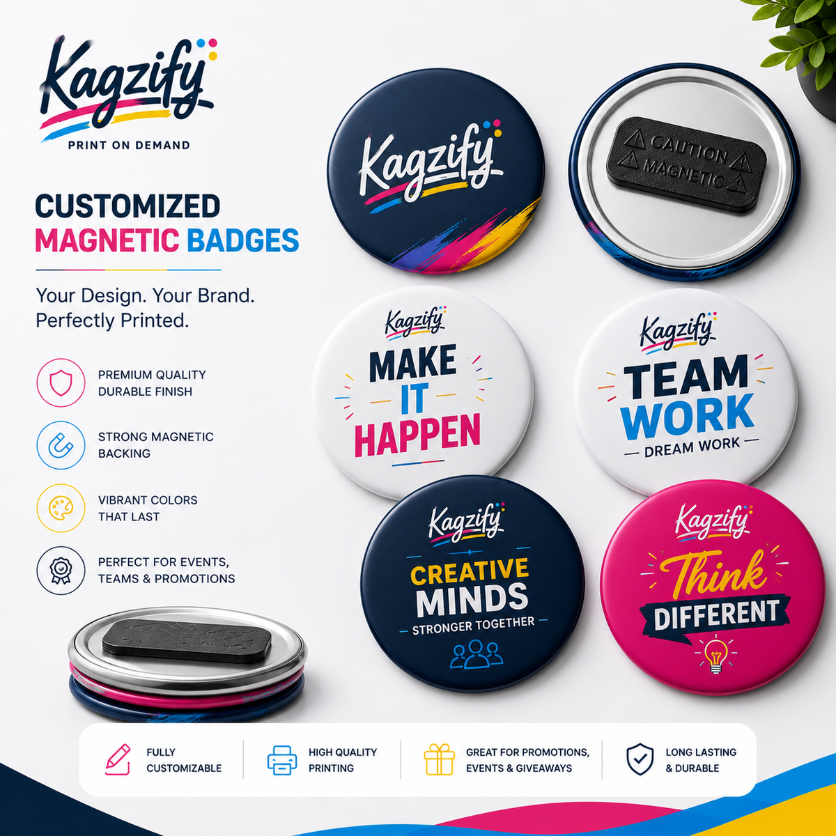 Customized Magnetic Badges